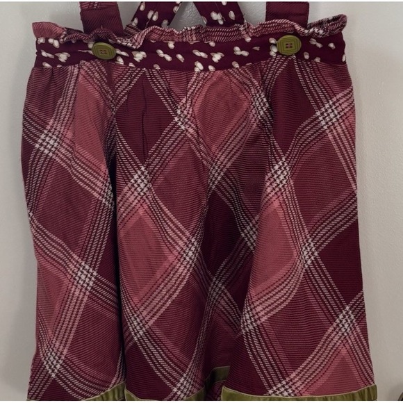 Matilda Jane Girls 10 Brushed Flannel Overall Plaid Skirt Holidays School Fall - Picture 3 of 8